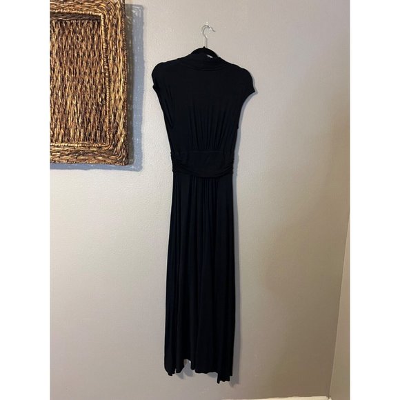 Anthropologie Maeve Bristol Maxi Dress Small Black Stretch Washable - Picture 9 of 11